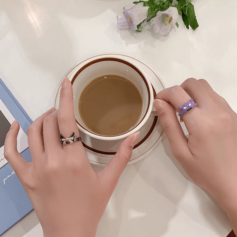 Cute Kuro Baku Matching Ring