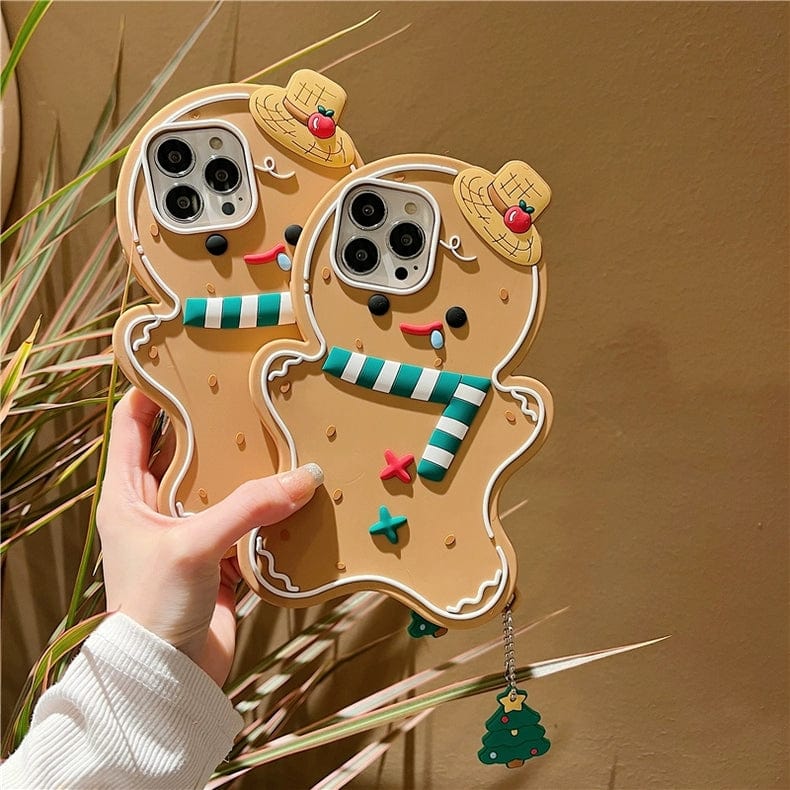 Coque iPhone Kawaii Gingerbread Man
