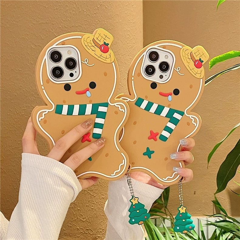 Coque iPhone Kawaii Gingerbread Man