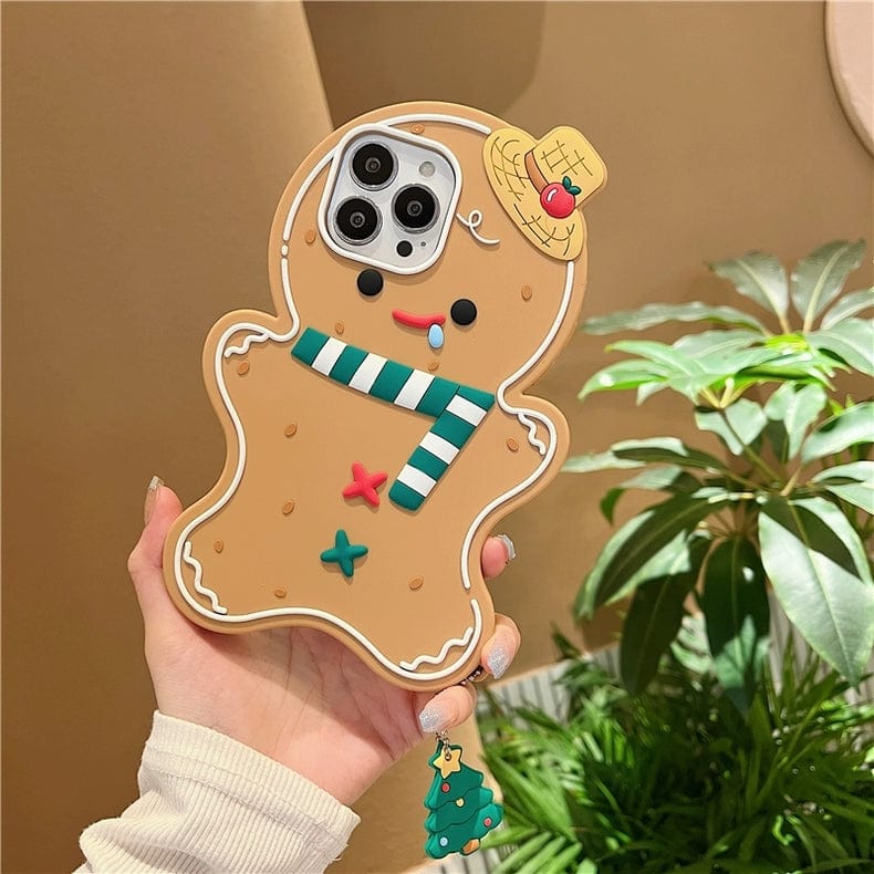 Coque iPhone Kawaii Gingerbread Man