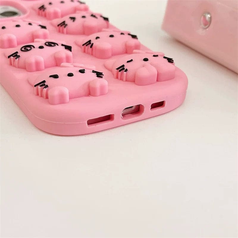 Cute Kitty Expressions Silicone iPhone Case