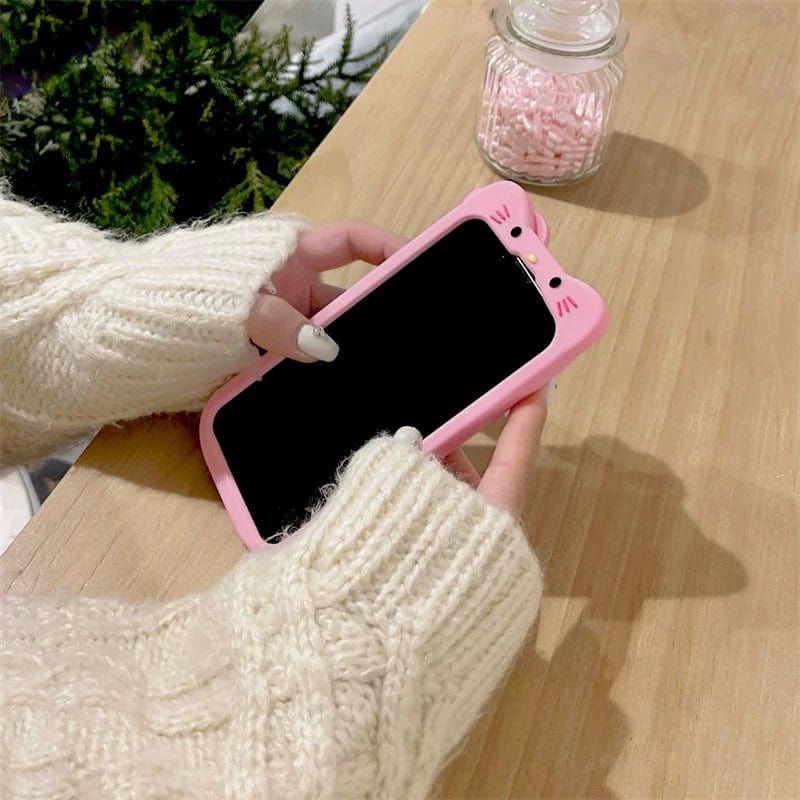 Cute Kitty Expressions Silicone iPhone Case