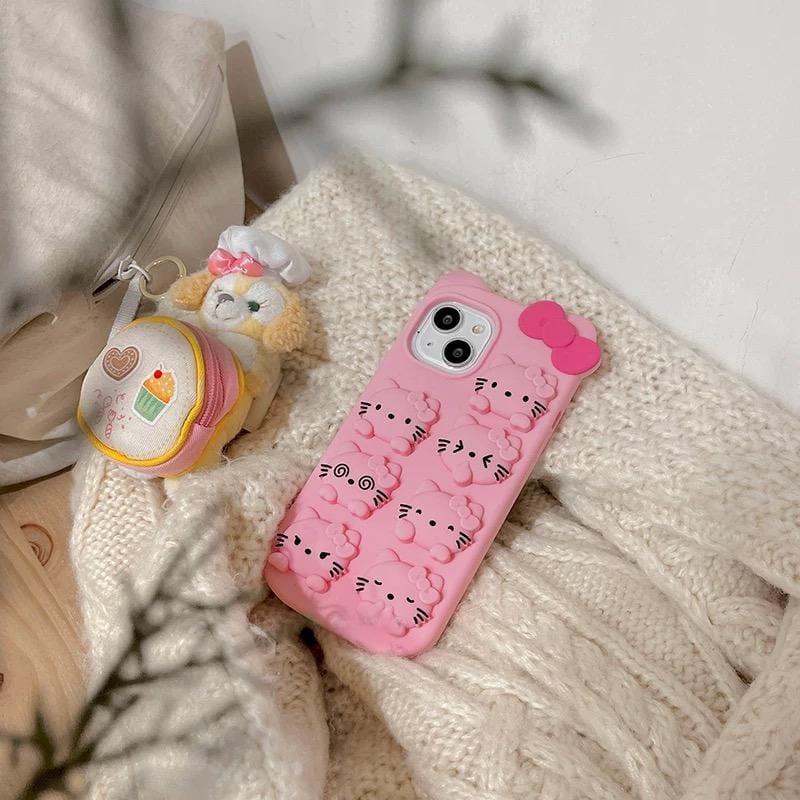 Cute Kitty Expressions Silicone iPhone Case