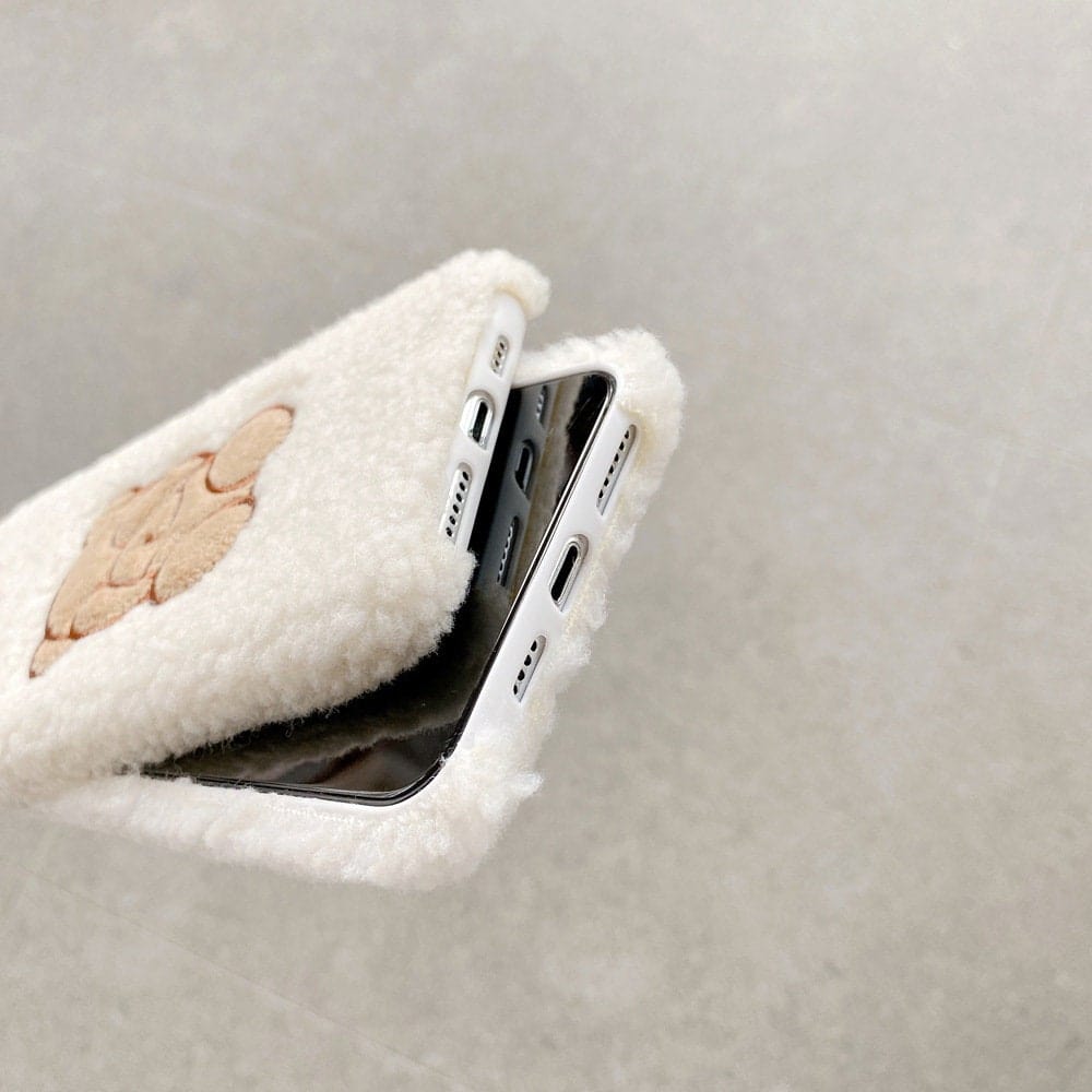Süße Kawaii Bär Plüsch iPhone Hülle
