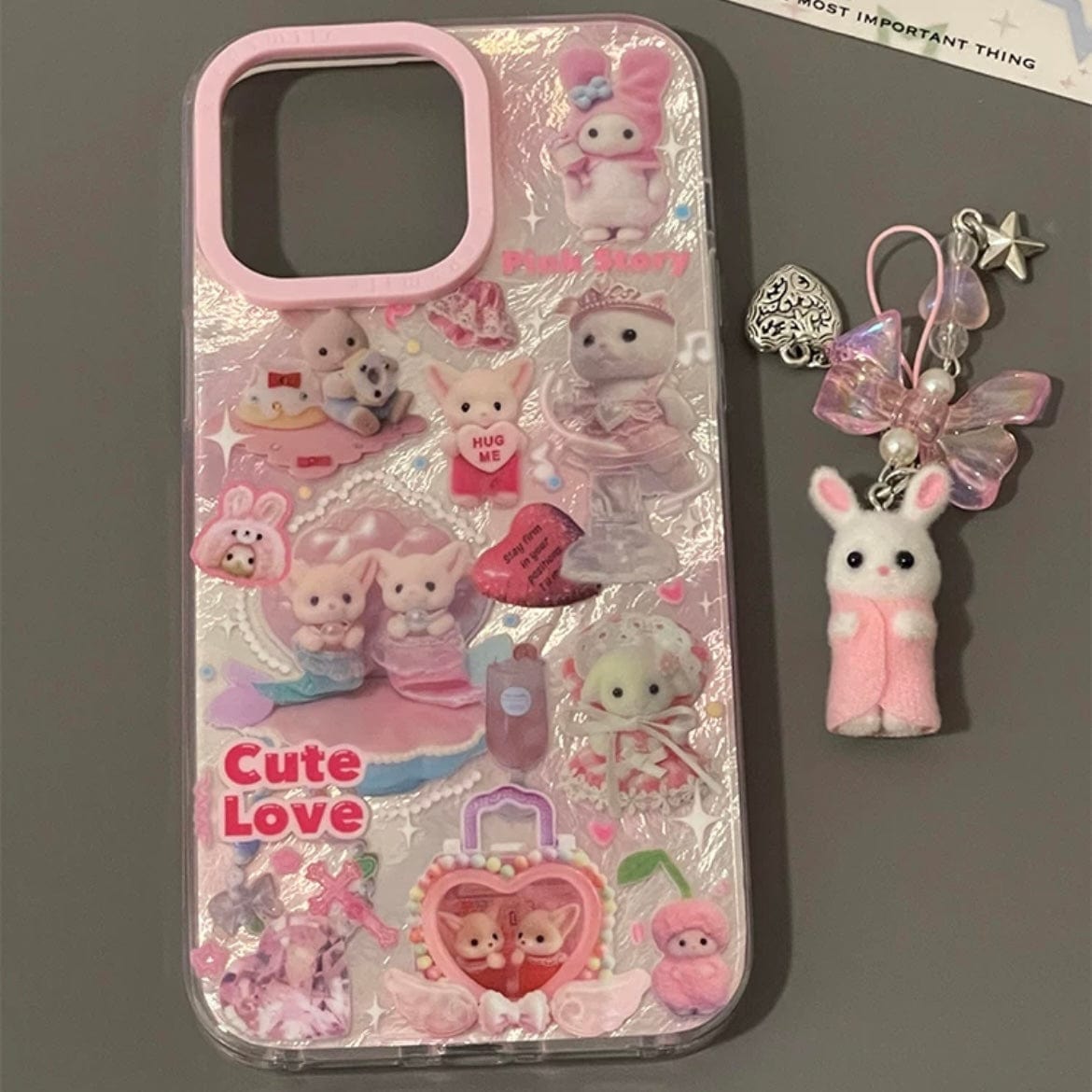 Cute Love Sylvanian Families iPhone Case