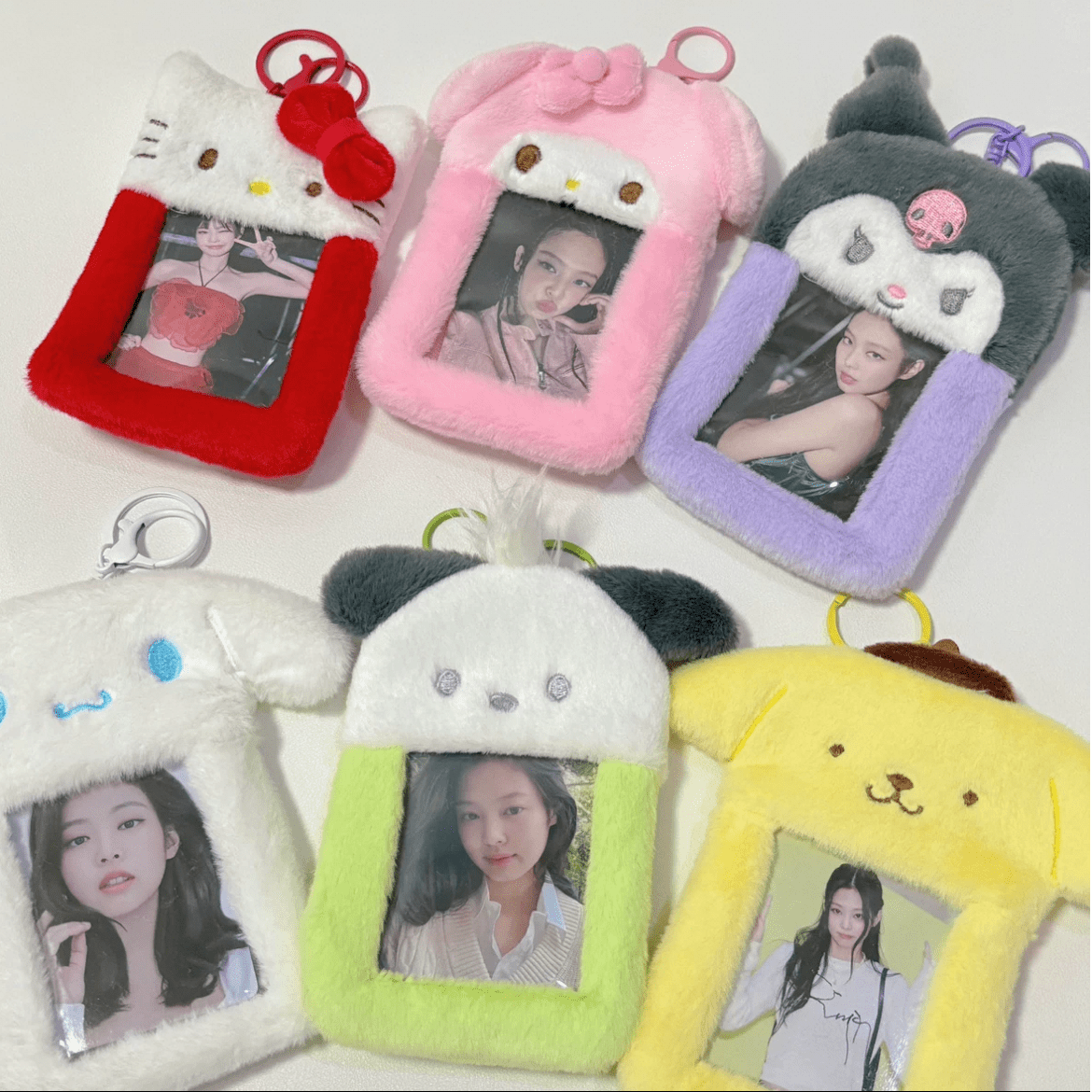 Plush Cute Kpop Photocard Holder Keychain