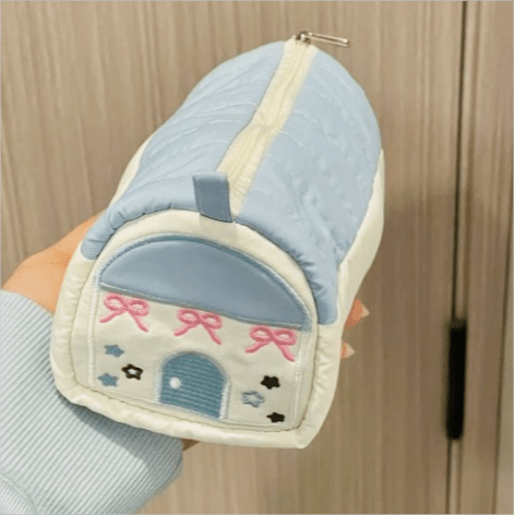 Kawaii House Embroidered Storage Bag