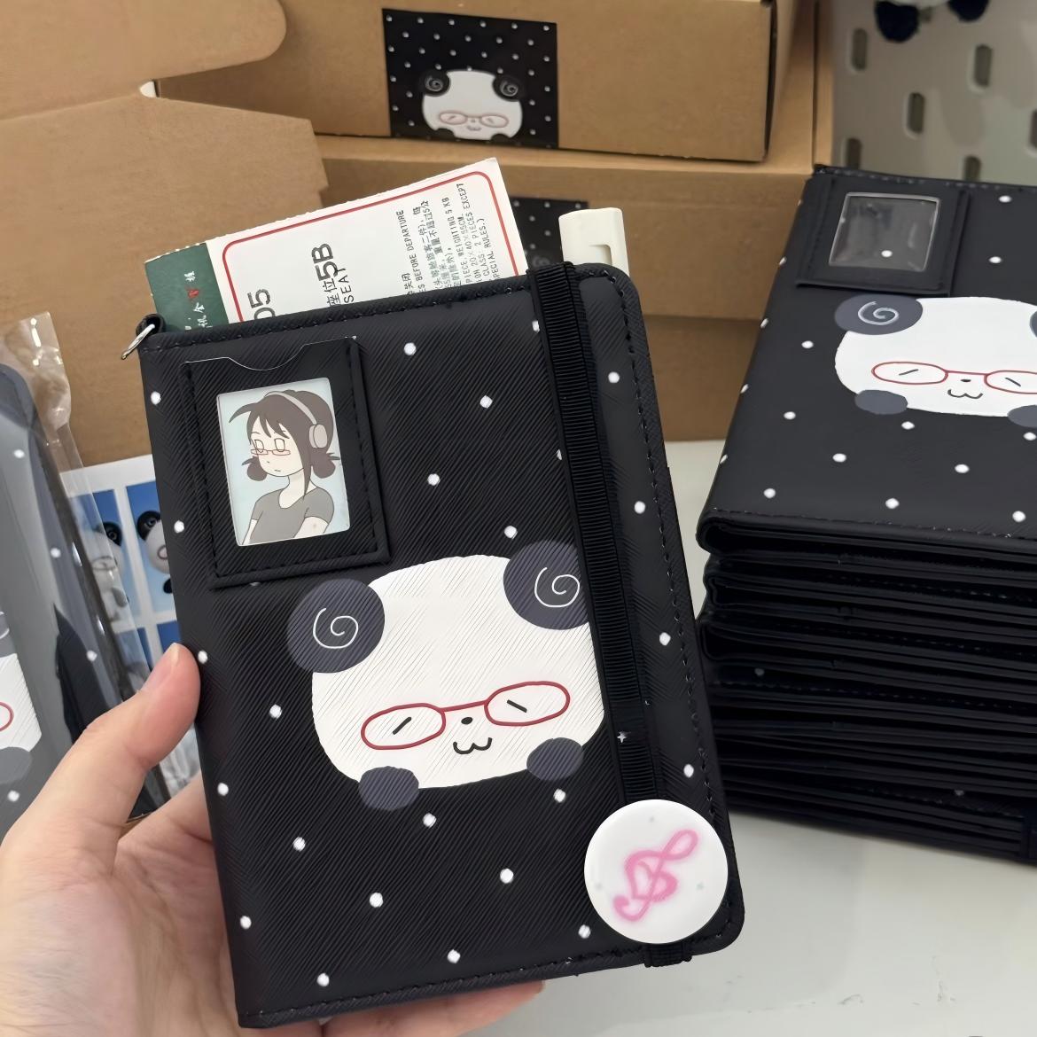 Passport Cover Panda Holder Strawberry Cute