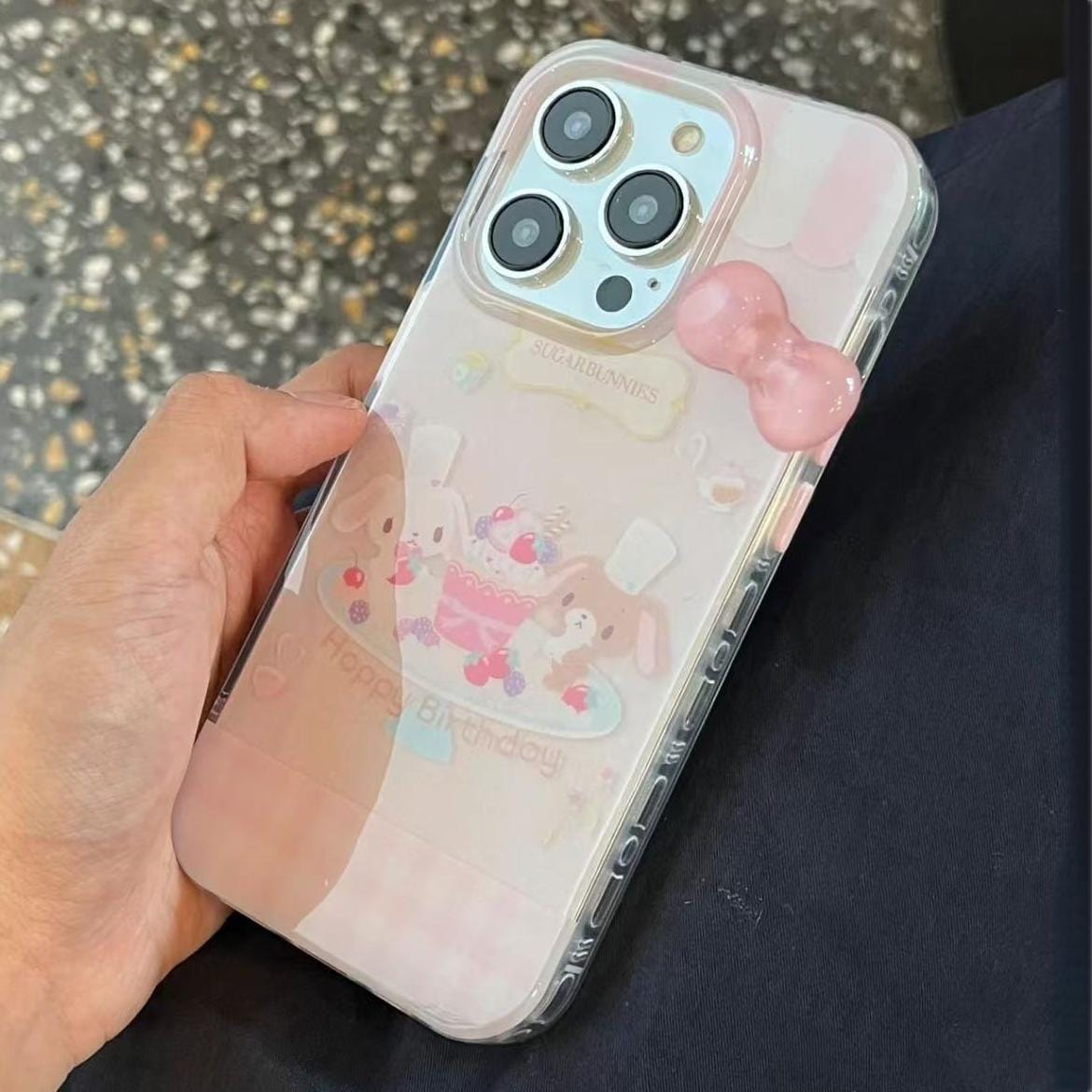 Cute Sugarbunnies Bowknot iPhone Case