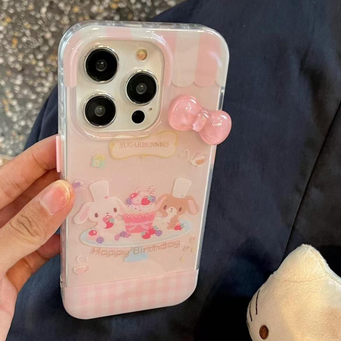 Cute Sugarbunnies Bowknot iPhone Case