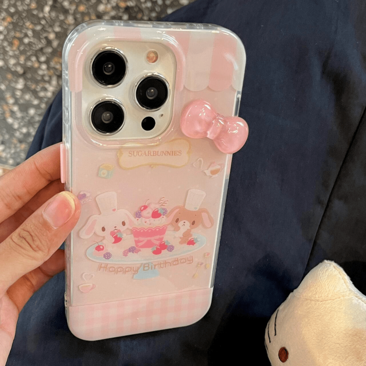 Cute Sugarbunnies Bowknot iPhone Case