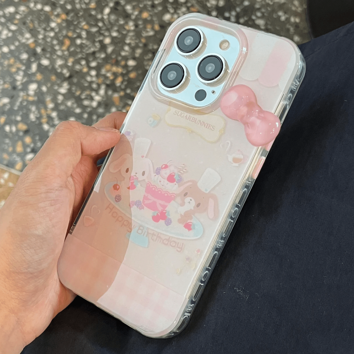 Cute Sugarbunnies Bowknot iPhone Case