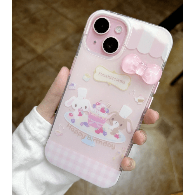 Cute Sugarbunnies Bowknot iPhone Case