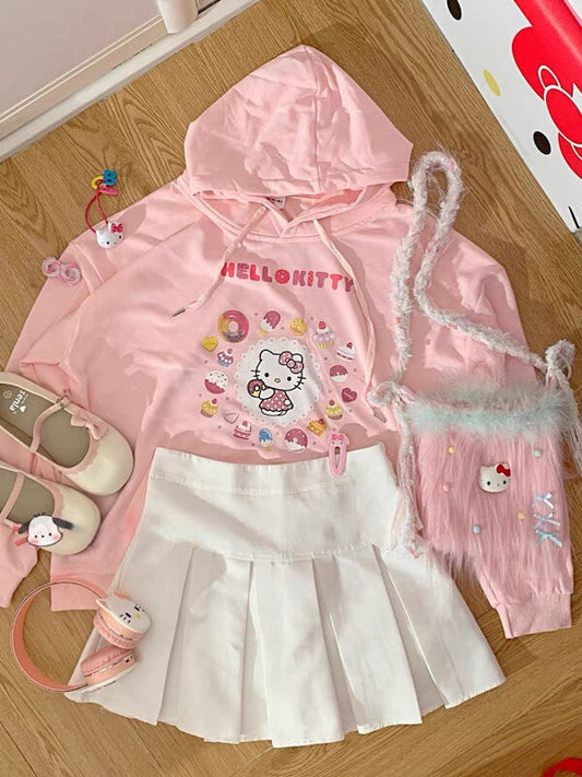 Dessert Kitty Pink Hoodie