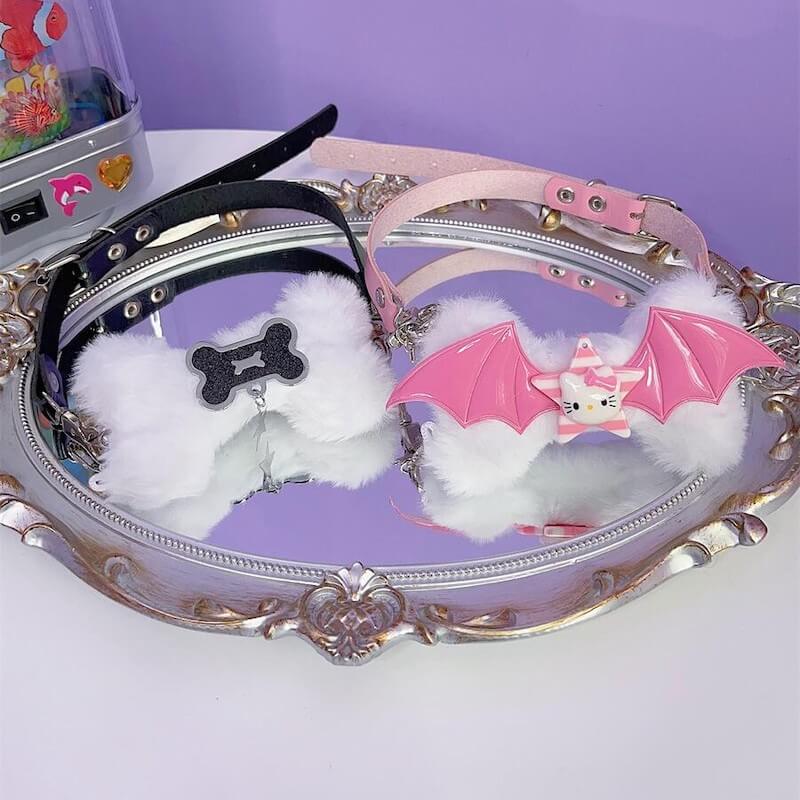 Fluffy Kitty Y2K Choker