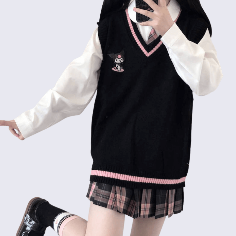 Cute Embroidery Sweater Vest