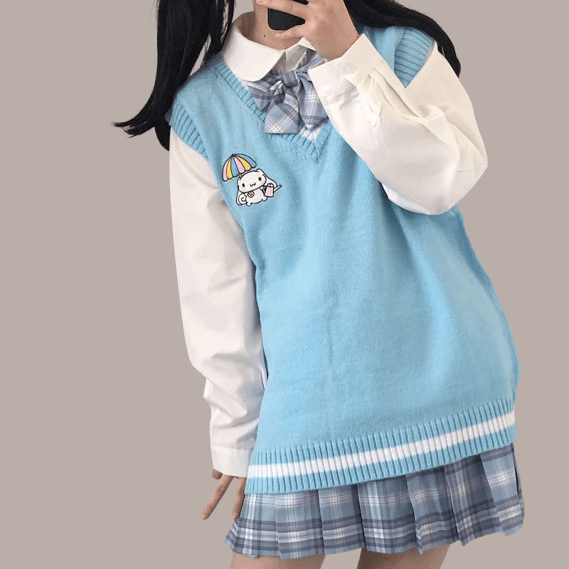 Cute Embroidery Sweater Vest