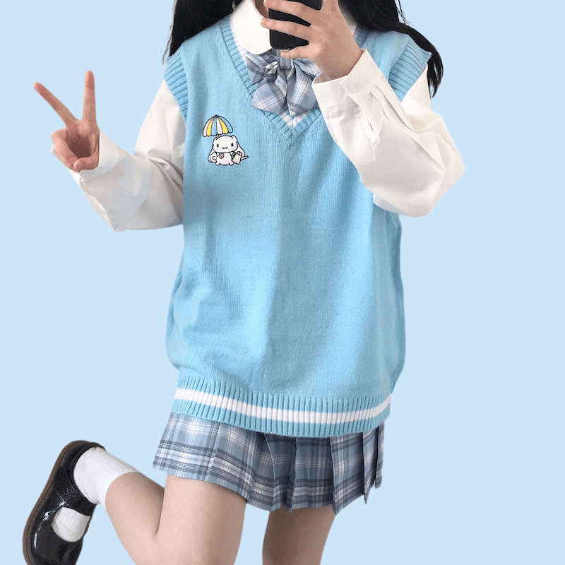 Cute Embroidery Sweater Vest
