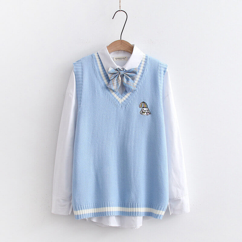 Cute Embroidery Sweater Vest