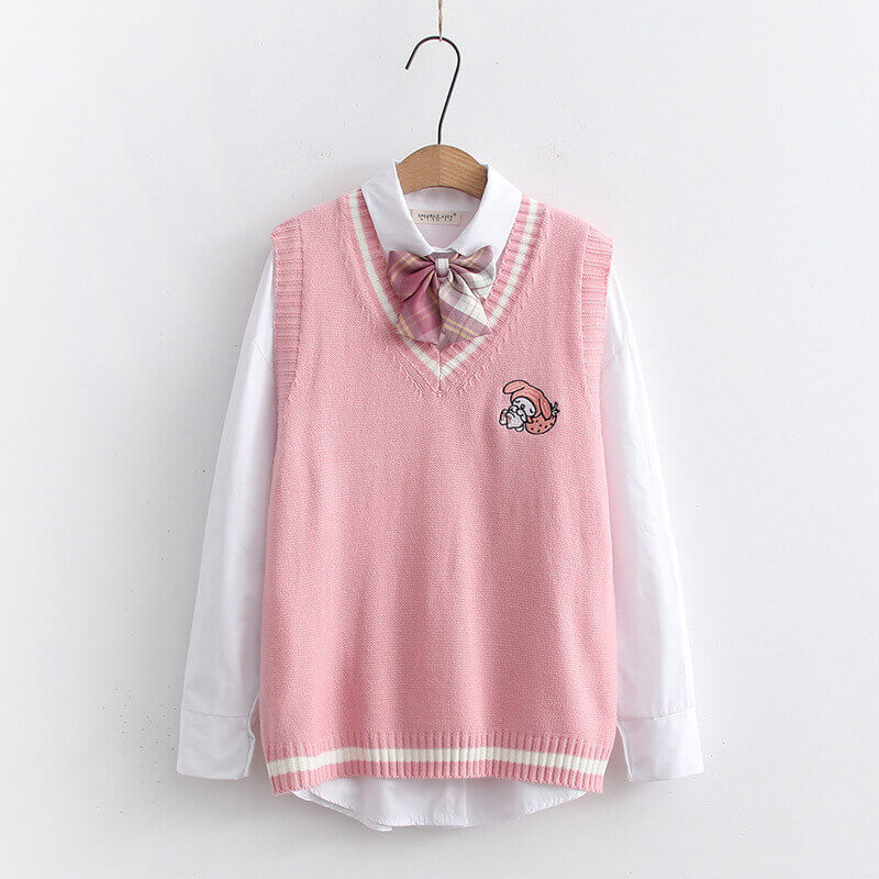 Cute Embroidery Sweater Vest