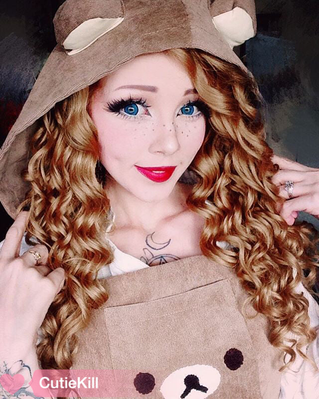 Kawaii Rilaka Bär Hosenträgerkleid