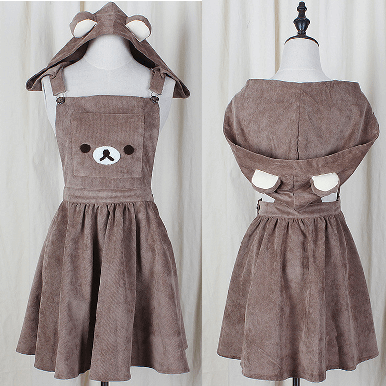 Kawaii Rilaka Bär Hosenträgerkleid
