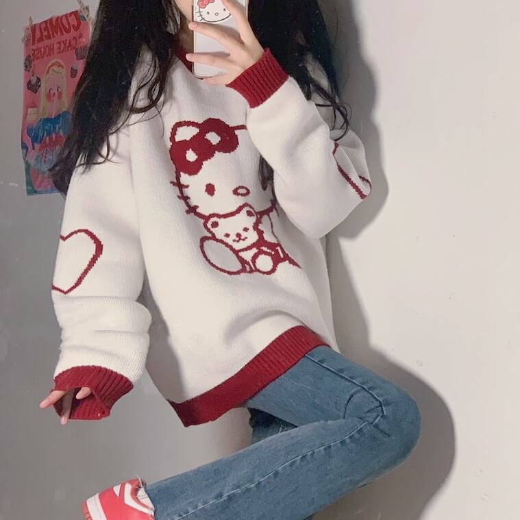Cute Kitty Fluffy Sweater