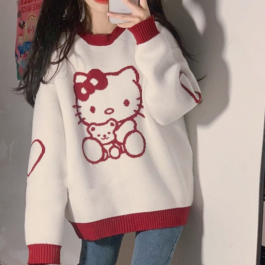 Cute Kitty Fluffy Sweater