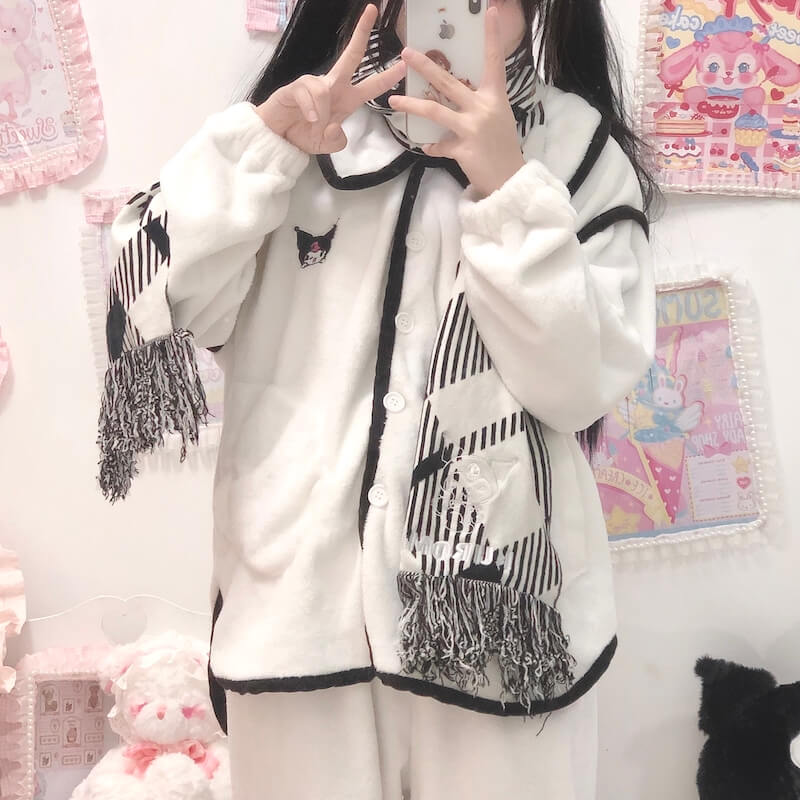 Écharpe Kuro Noir Blanc