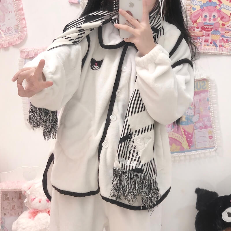 Écharpe Kuro Noir Blanc