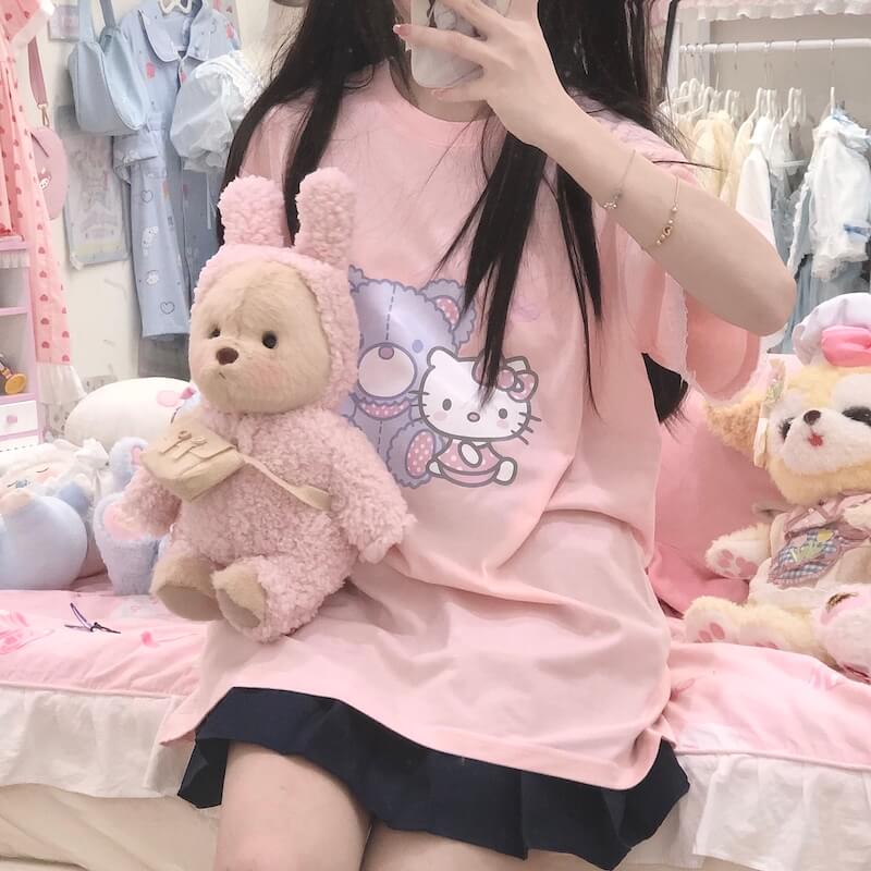 T-Shirt mit Cartoon-Muster