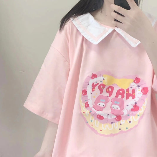 Melo Cake T-shirt with Collar