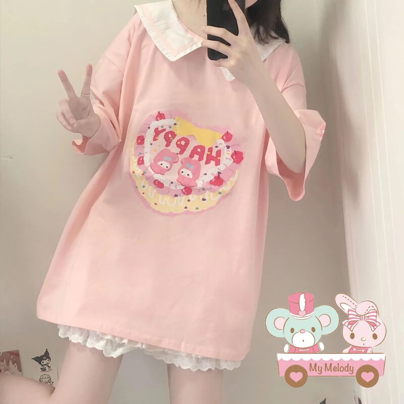 Melo Cake T-shirt with Collar