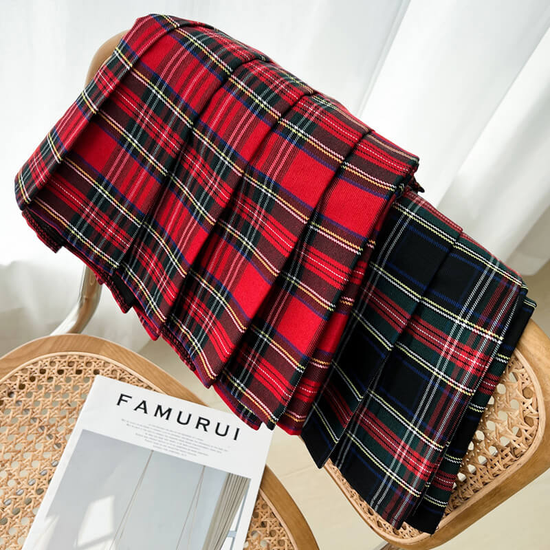 Red Plaid Skirt