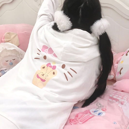Sweet Kitty Zipper Hoodie