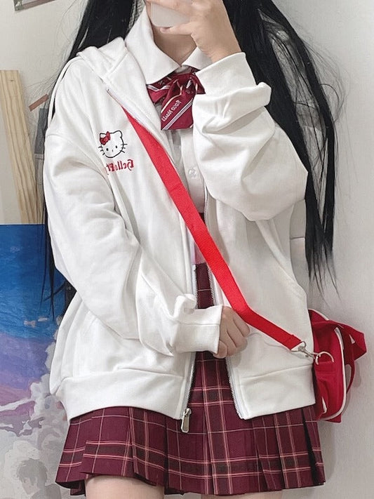 Sweet Kitty Zipper Hoodie