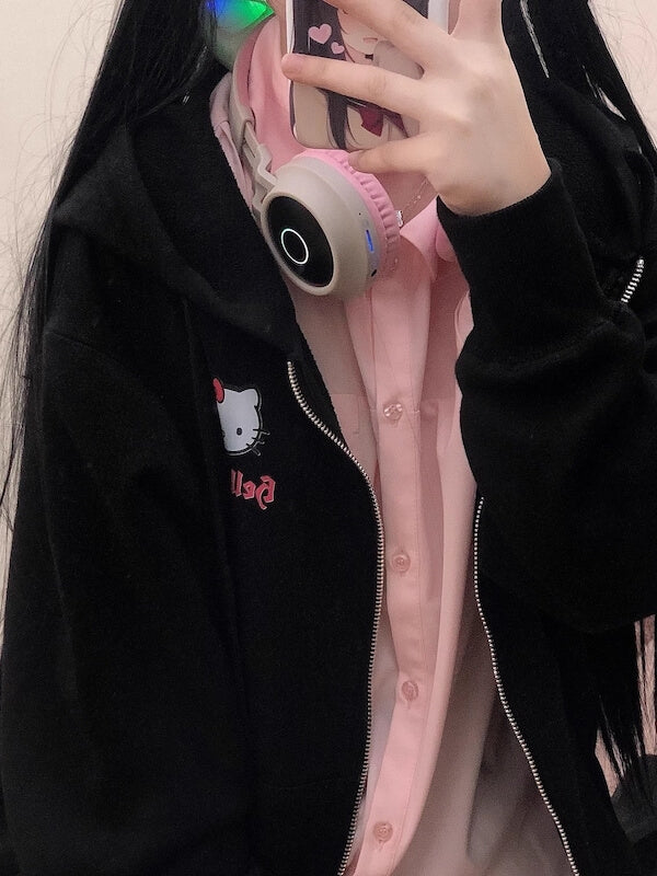 Sweet Kitty Zipper Hoodie