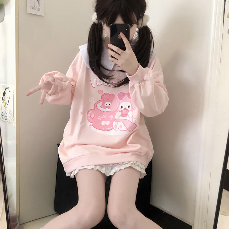 Cute Melo Pink Sweatshirt