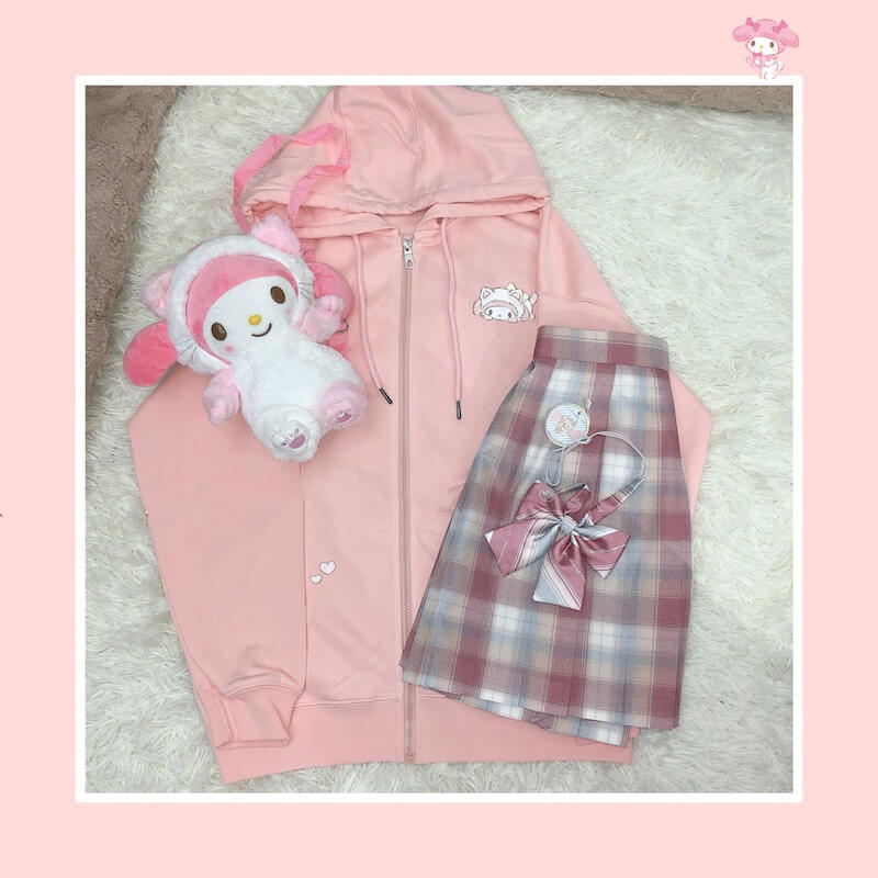 Pink kawaii Melo Hoodie