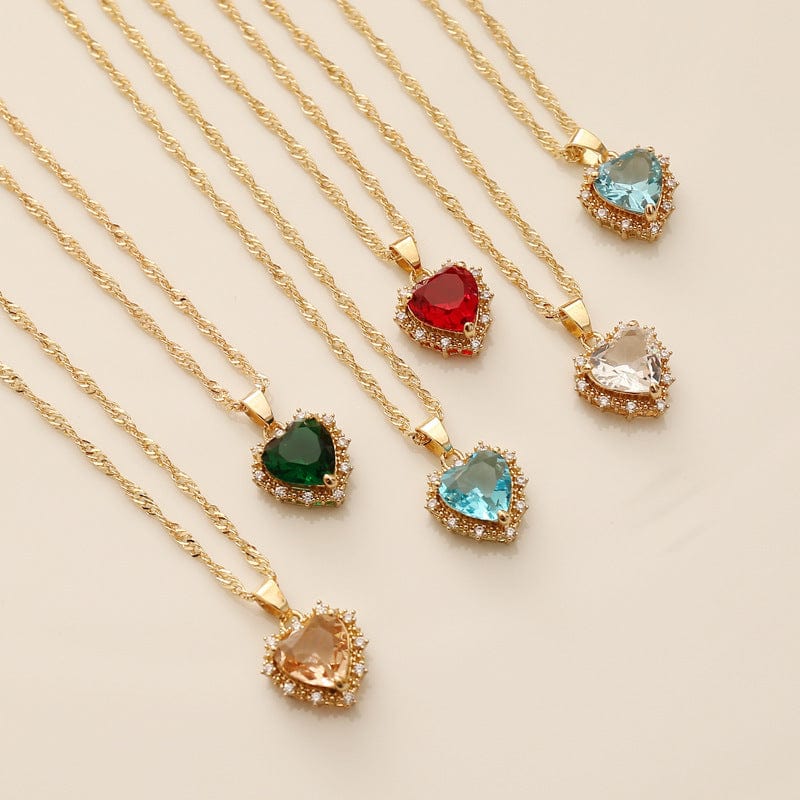 Crystal Heart Pendant Necklace