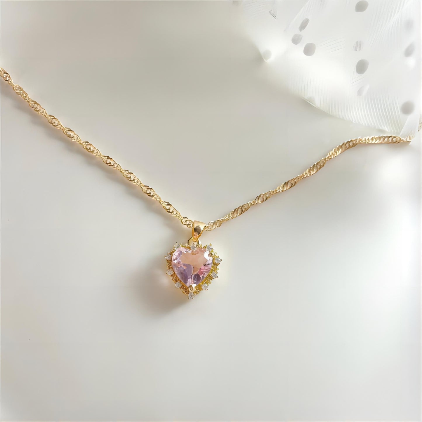 Crystal Heart Pendant Necklace