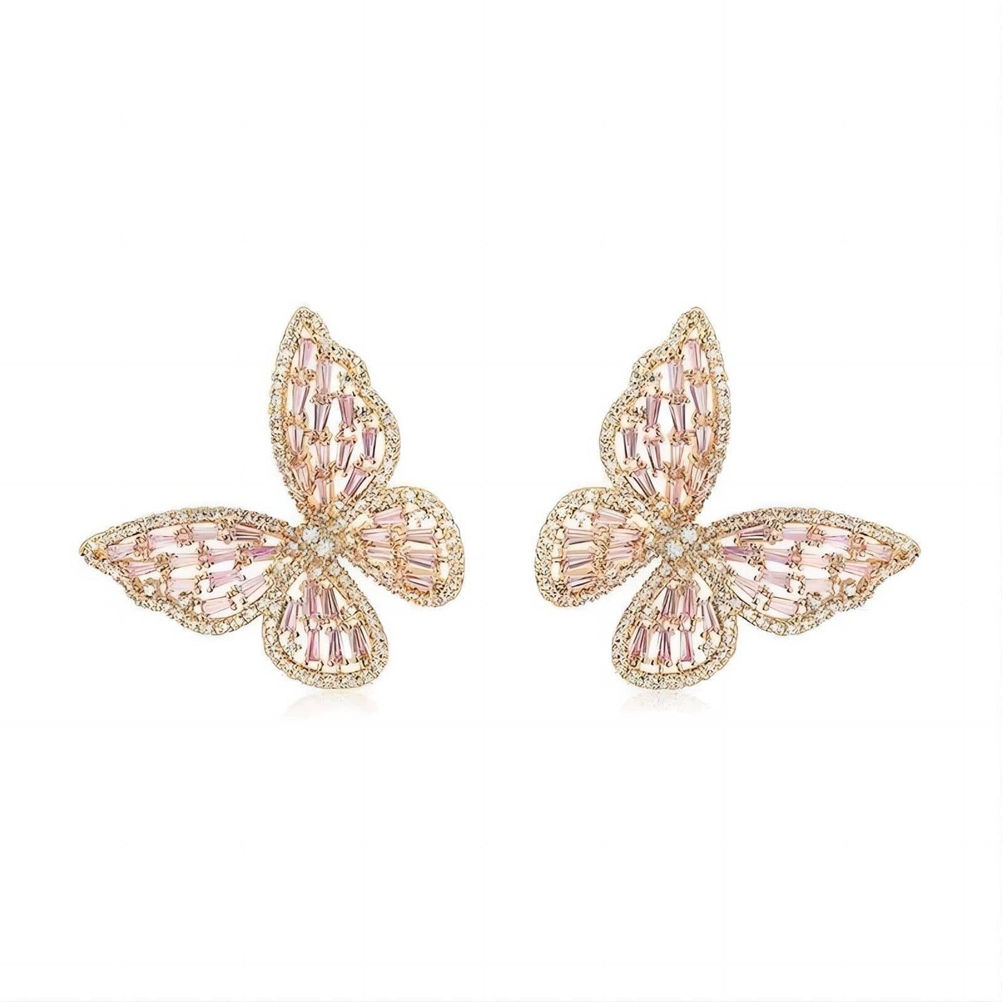 Hollowed-out Butterfly Earposts Stud Earrings