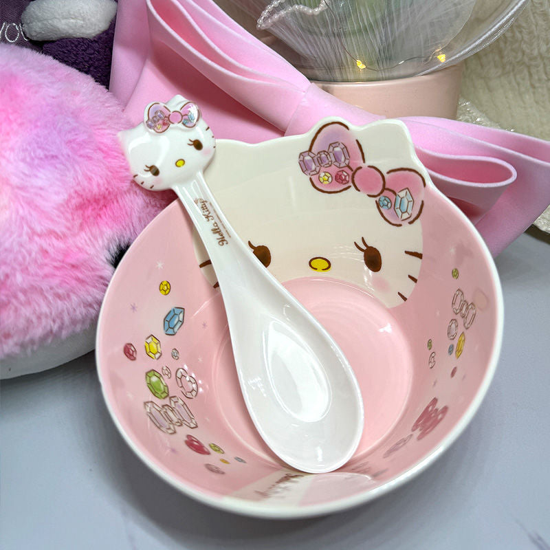 Bol et cuillère Pink Kitty Fairy KI542
