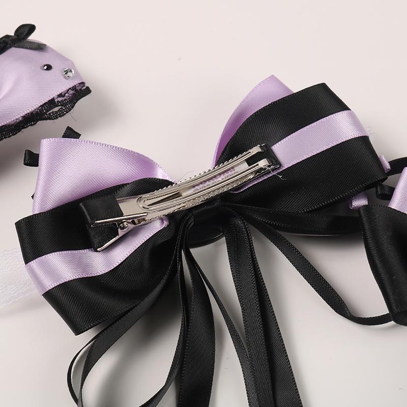 Accessoires pour cheveux violets et noirs en forme de diable kawaii ON1403