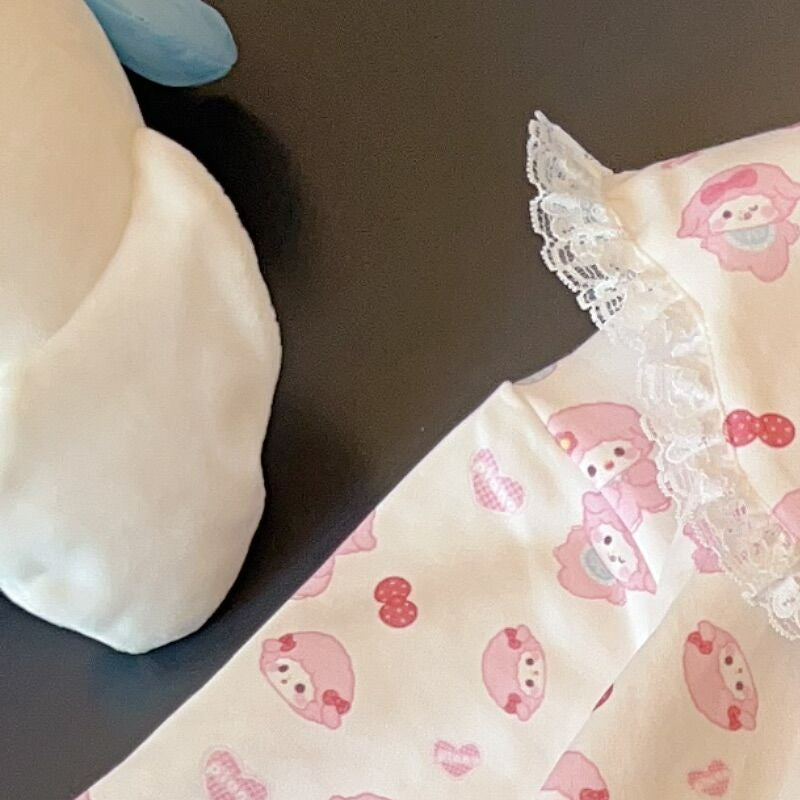Süßer rosa Melo-Schlafanzug KI475