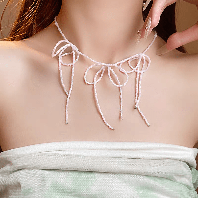 Collier ras du cou en ruban coloré