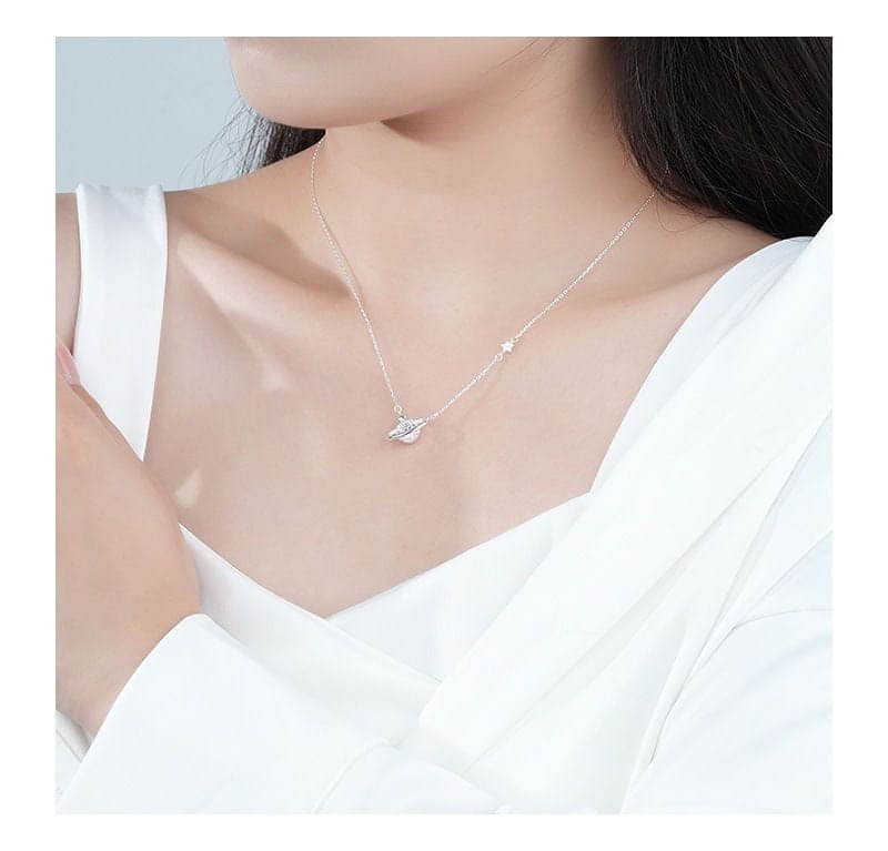 Crystal Celestial Planet Star Pendant Necklace