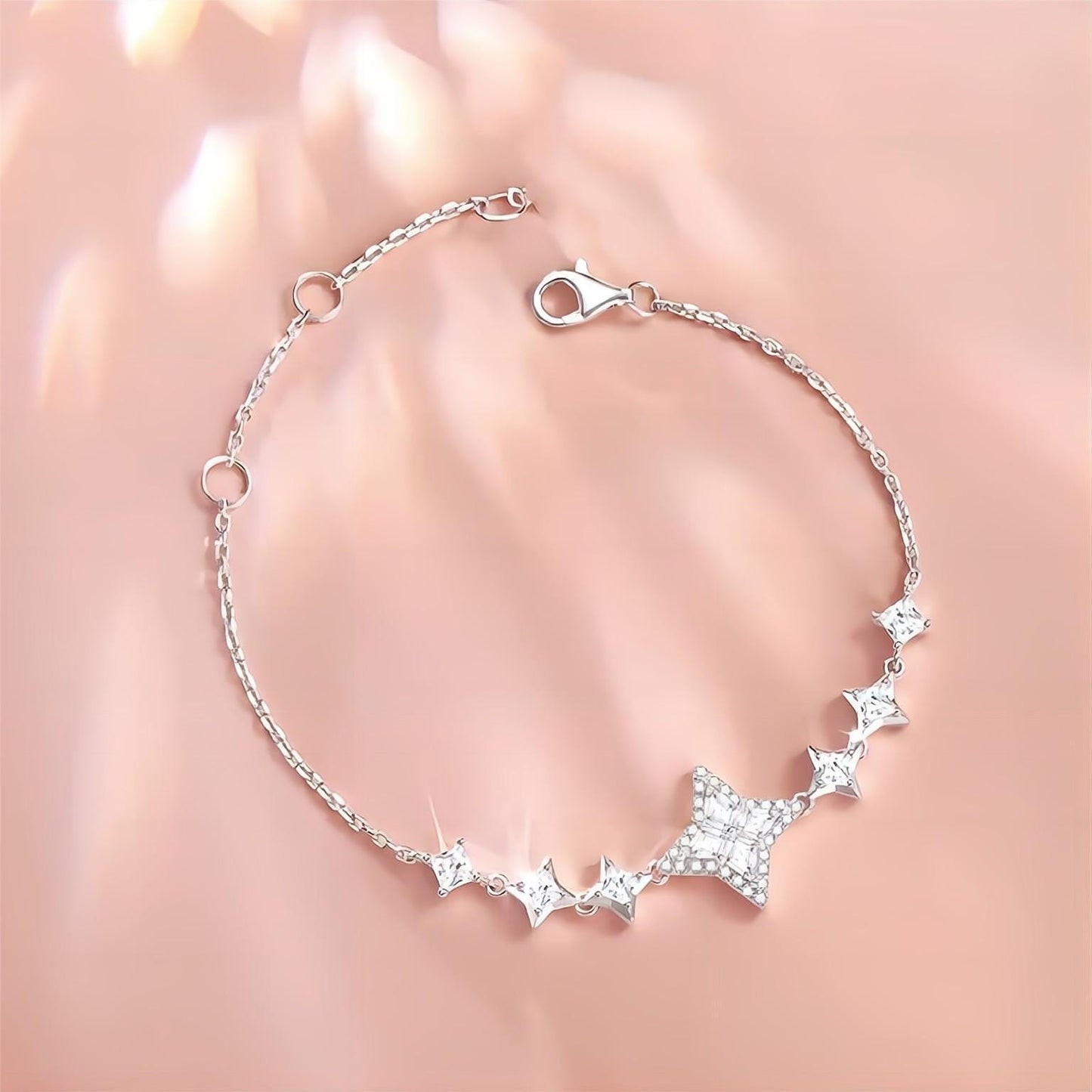 Elegant Sparkle Necklace Bracelet Set