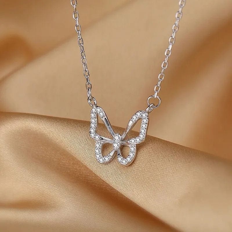 Sweet Hollowed-out Butterfly Necklace