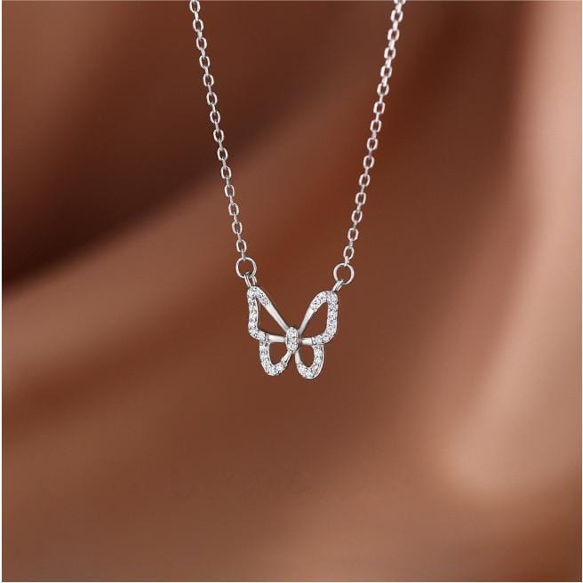 Sweet Hollowed-out Butterfly Necklace